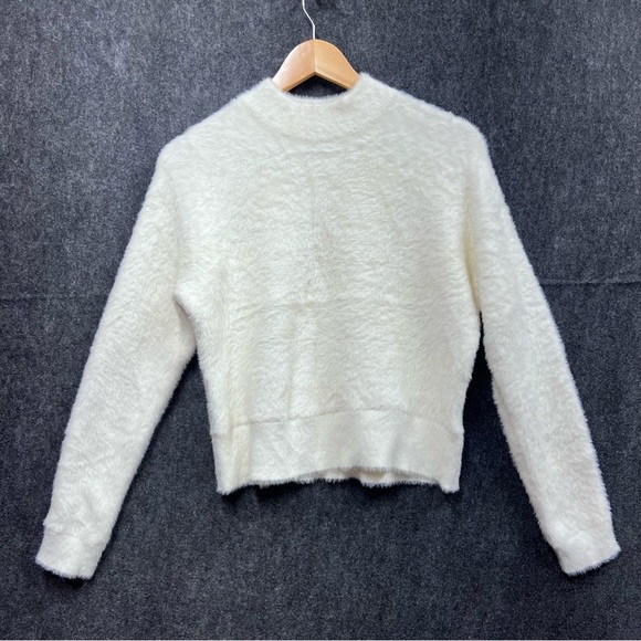 BAILEY / 44 Soft Mock Neck faux Fur Pullover Sweater Size M - Picture 1 of 12